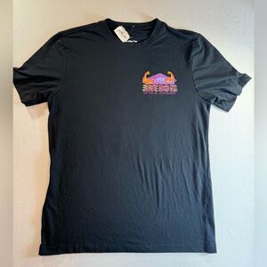 Black Graphic Men’s Nike Tee with Colorful Chest Logo Size Medium